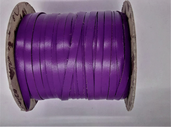 Känguru-Flechtband-Flechtlederriemen - Meterware  4,7 mm lose - Türkis